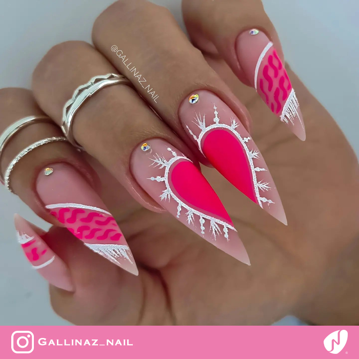 Valentine's Day Matte Nail Art